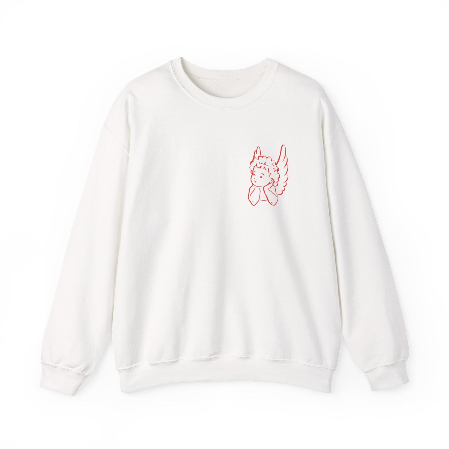 Cupid Illustration Sweatshirt | Valentine Heart Pullover, Valentine's Day Gift for Her, Gift for Mom, Stupid Cupid Sweatshirt