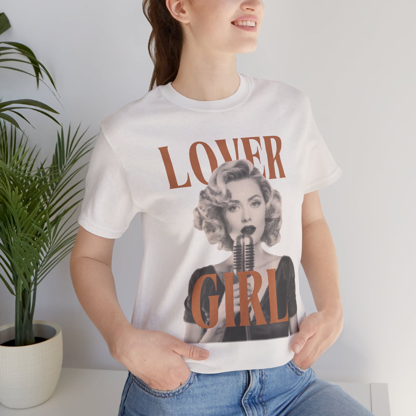 Lovergirl Graphic Streetwear T-Shirt - Vintage White