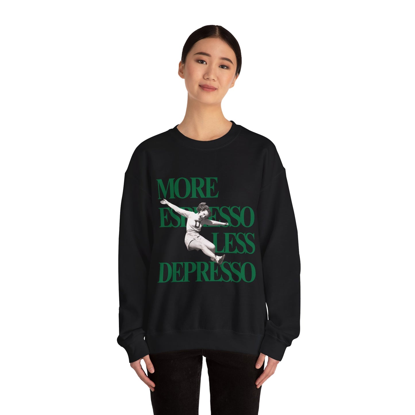 More Espresso Less Depresso Coffee Graphic Sweatshirt