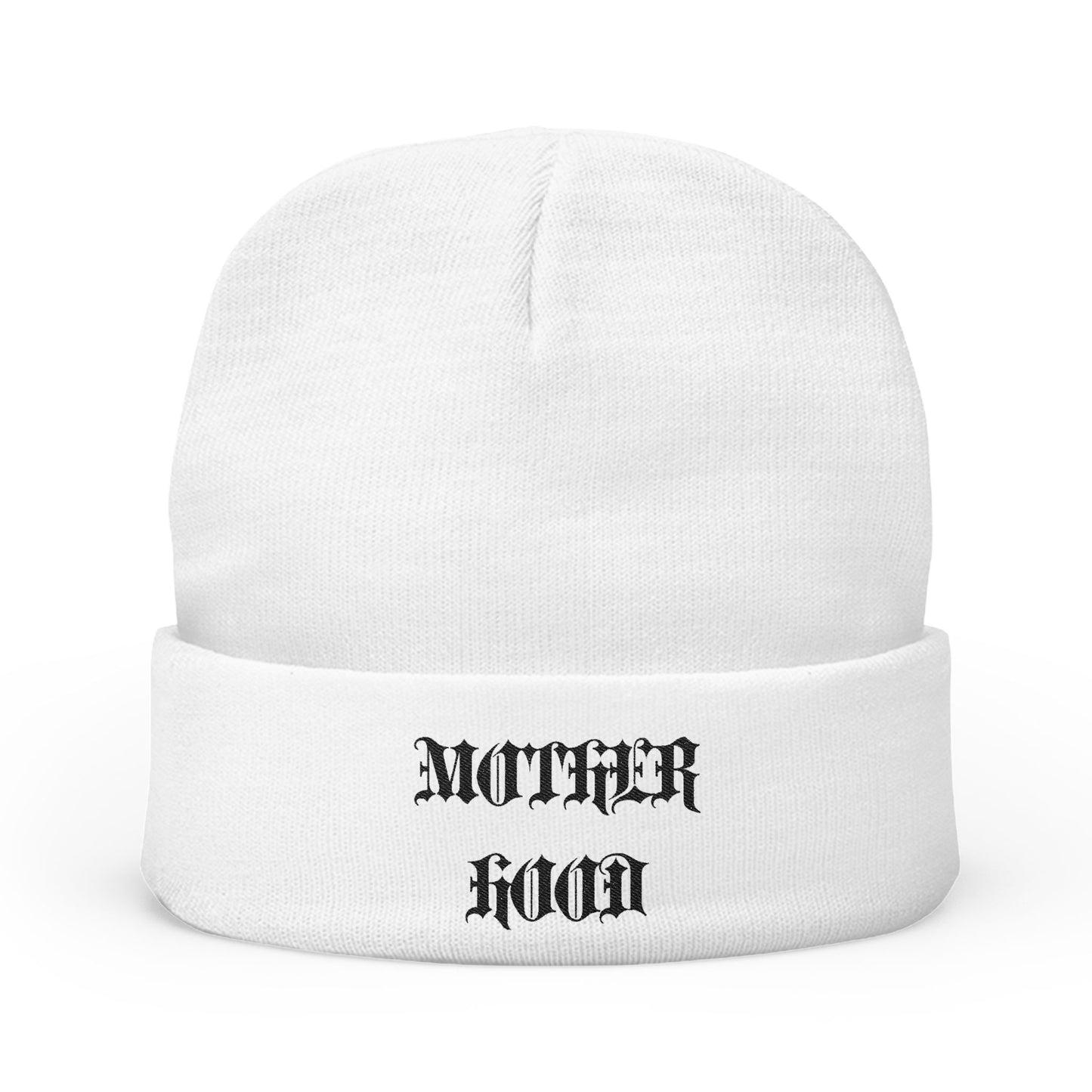 Mother Hood Embroidered Knit Beanie