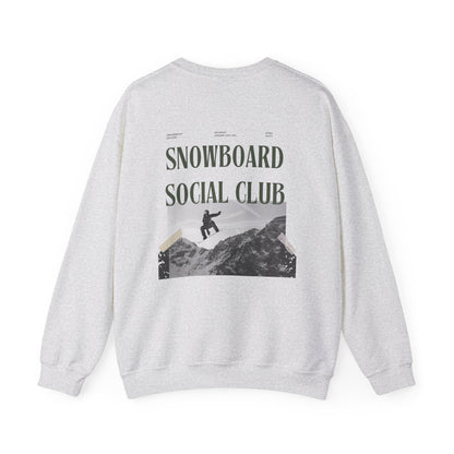 Snowboard Social Club Graphic Snowboard Sweatshirt, Powder to the People Ski Sweatshirt, Unisex Snowboarder Shirt, Snowboarding Gift