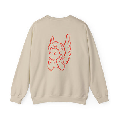 Cupid Illustration Sweatshirt | Valentine Heart Pullover, Valentine's Day Gift for Her, Gift for Mom, Stupid Cupid Sweatshirt