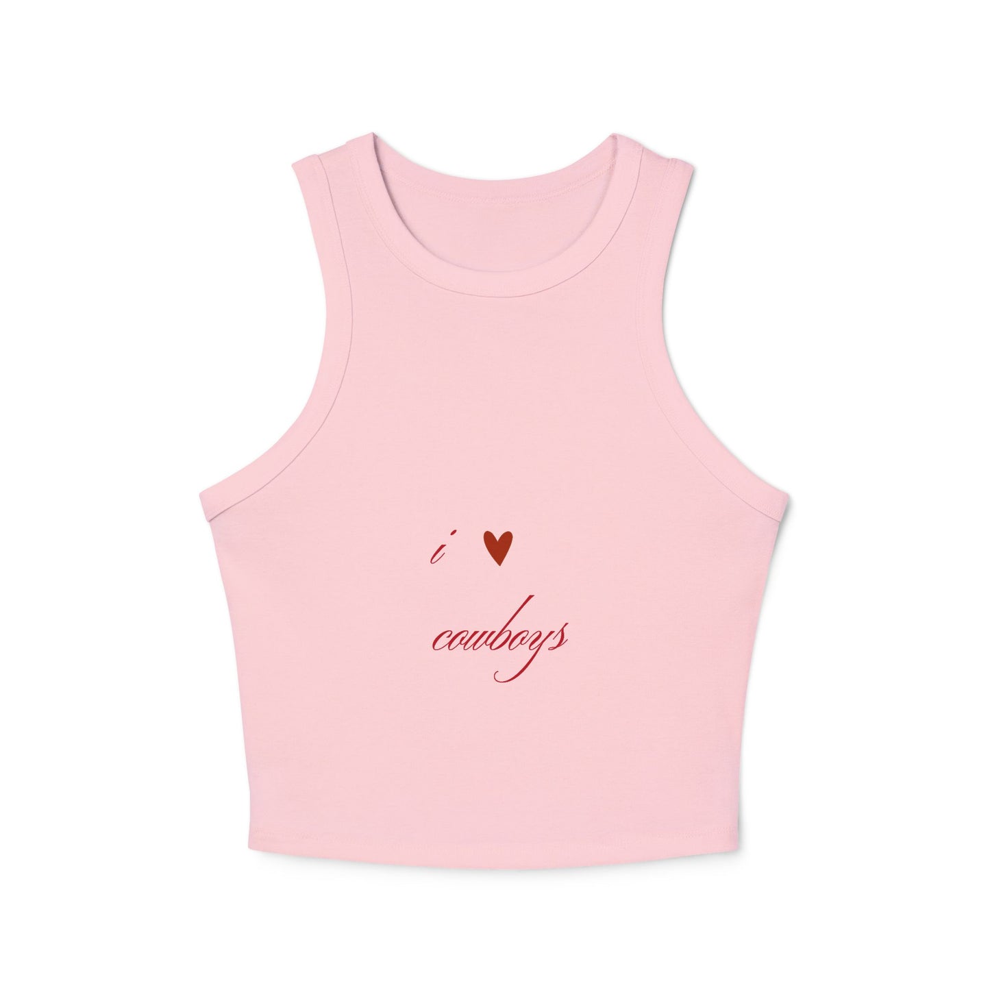 I Love Cowboys Valentine Racer Tank Top | Valentine's Day Cowgirl Design, Gifts for Her